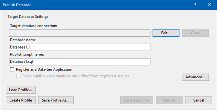 Publish Database