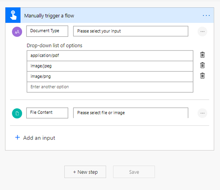 Manually trigger a flow