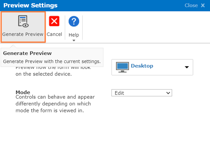 Preview Setting