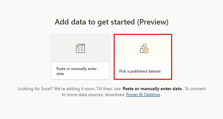 Pick a published dataset
