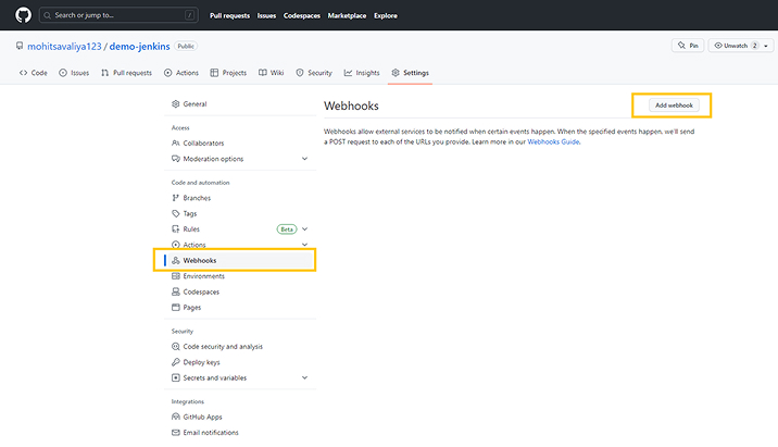 Add Webhooks Add Webhooks