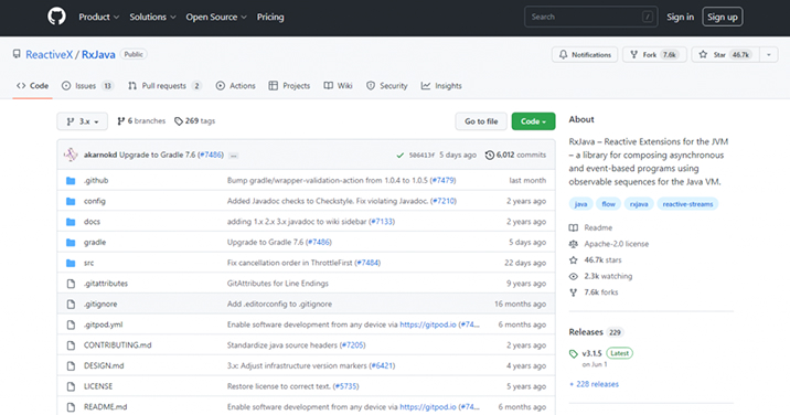 GitHub: RXJava