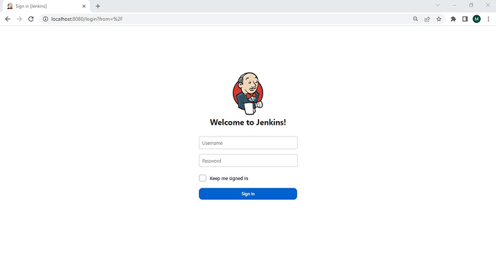 Login to Jenkins Login to Jenkins