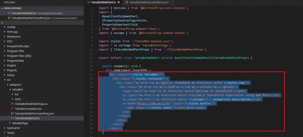 replace the code