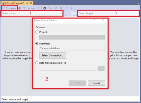 Comparing two SQL Server Database using SQL Server Data Tools