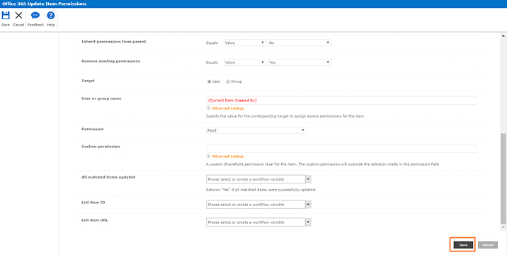 Inherit Permissions from parent