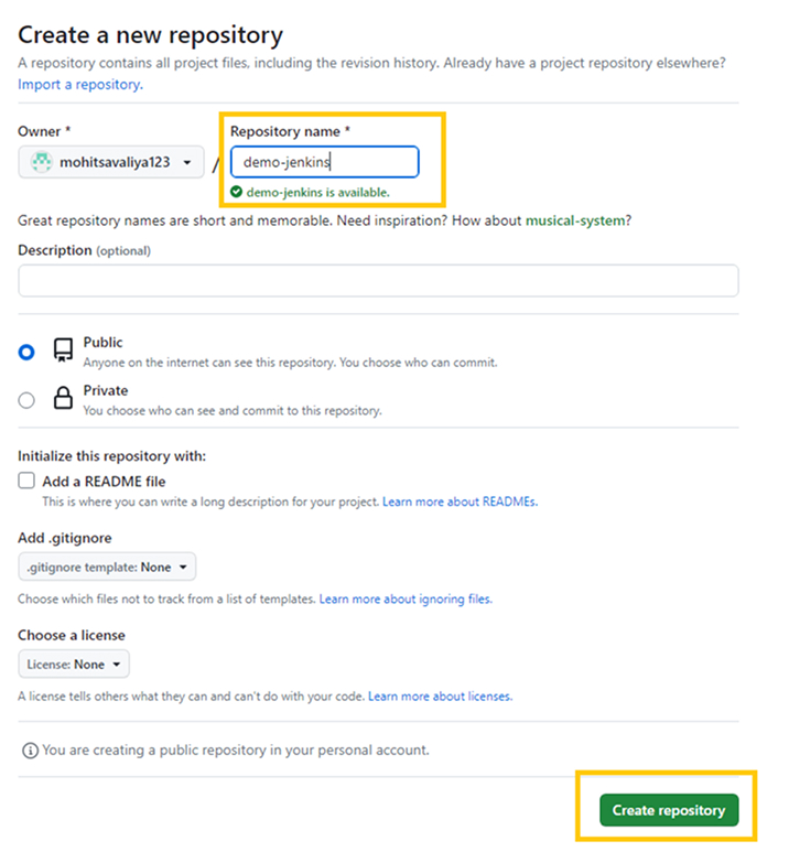 Create a New Repository Create a New Repository