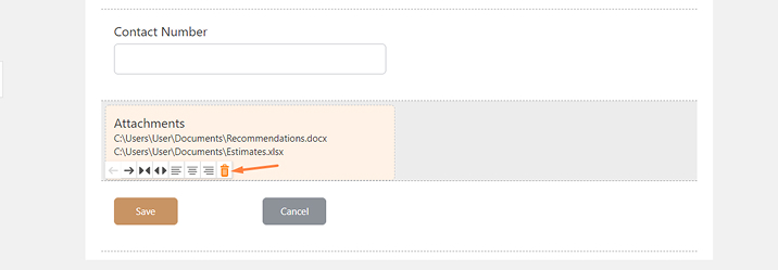 Delete Button