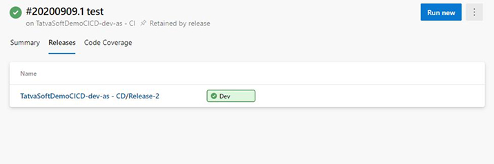 Releases tab