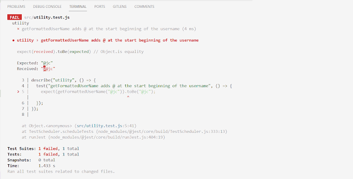 Failed Unit Test Failed Unit Test