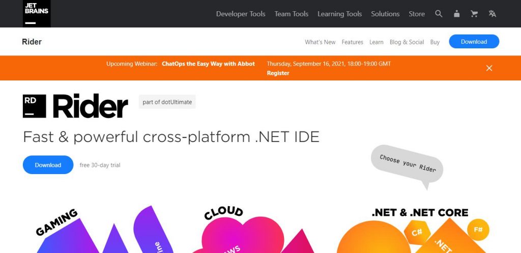 A Fully-Fledged IDE From JetBrains- Rider A Fully-Fledged IDE From JetBrains- Rider