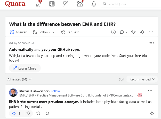 EMR vs EHR Quora