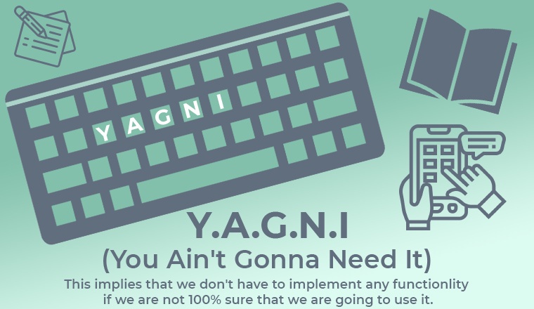 You Aren't Gonna Need It (YAGNI) You Aren't Gonna Need It (YAGNI)