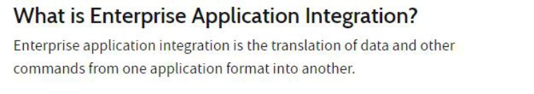 What is Enterprise Application Integration? What is Enterprise Application Integration?