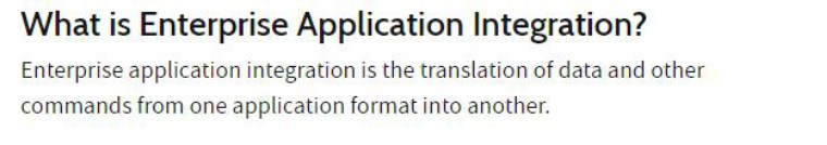 What is Enterprise Application Integration?