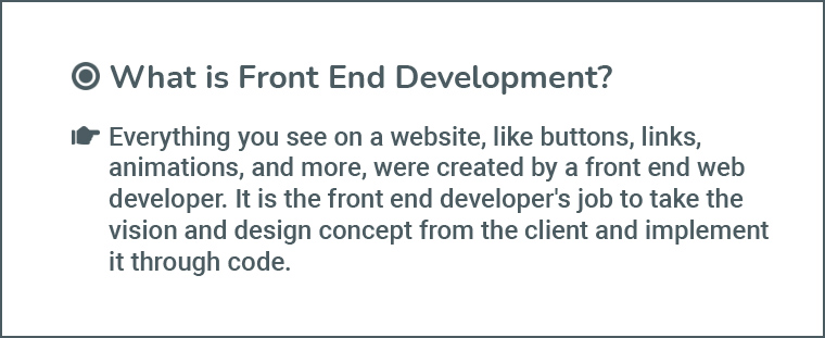 What is Front End Development? What is Front End Development?
