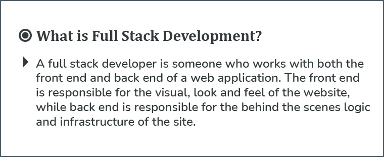 What is Full Stack Development? What is Full Stack Development?