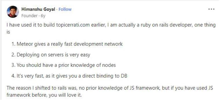 Quora users have to say about benefits of using Meteor Quora users have to say about benefits of using Meteor