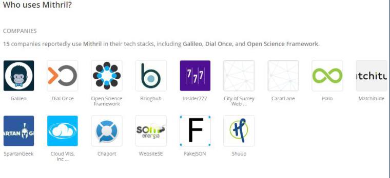 Companies using Mirthril Companies using Mirthril