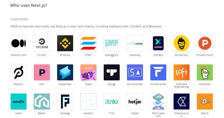 Companies using Next Js Companies using Next Js