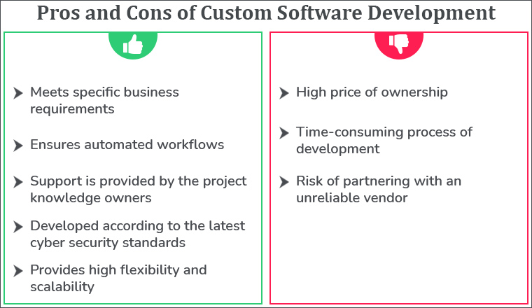 Pros and Cons of Custom Software Development