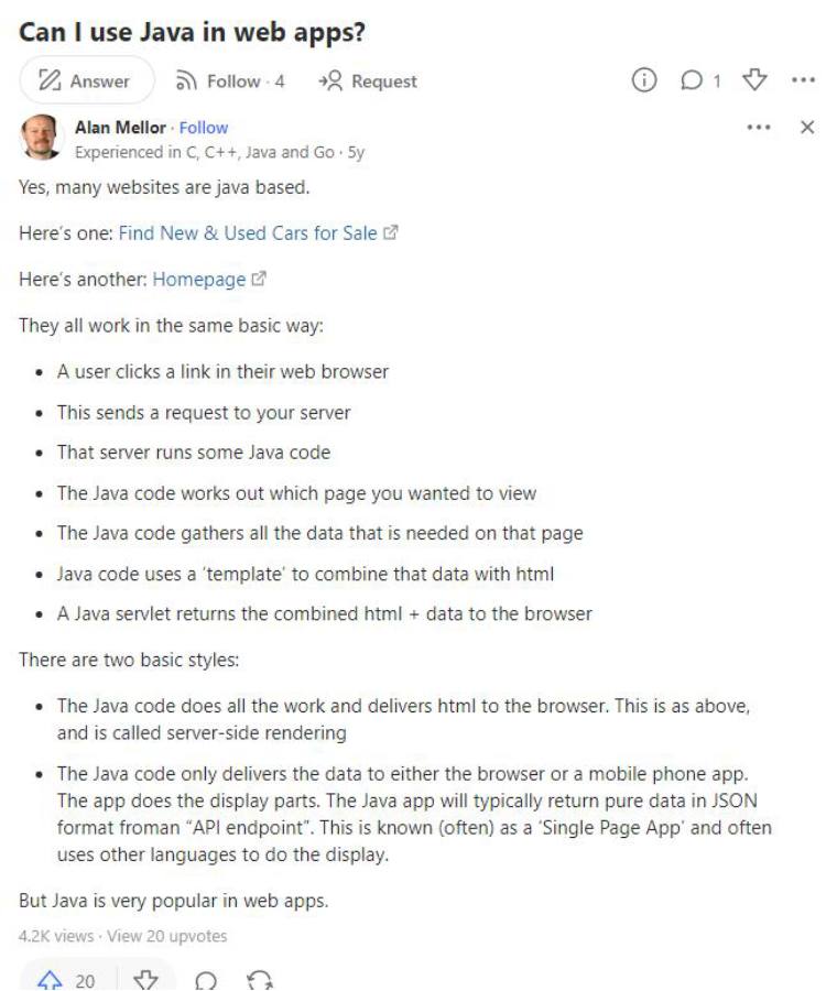 can i use java in web apps? can i use java in web apps?