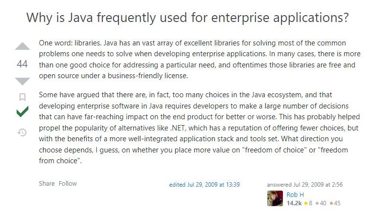 why is java frequently used for enterprise applications? why is java frequently used for enterprise applications?