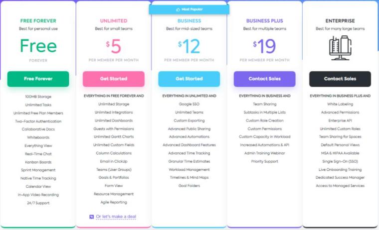 ClickUp Pricing ClickUp Pricing