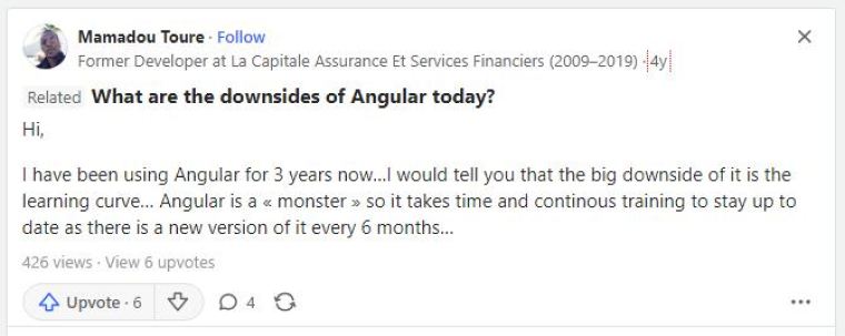 Why not use Angular? Why not use Angular?