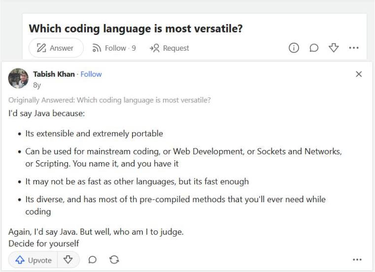 which coding language is most versatile?