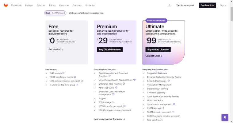 GitLab Pricing