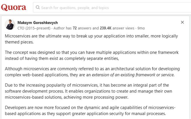 Quora Answer Quora Answer