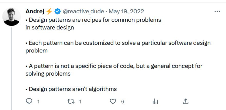 What is Design Pattern - Tweet What is Design Pattern - Tweet