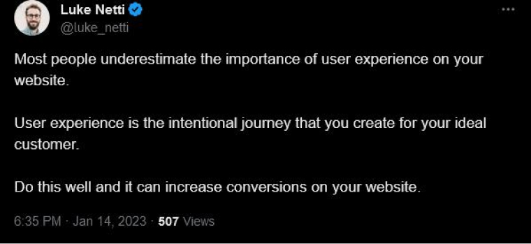 Emphasis on User Experience