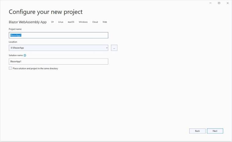 configure your new project