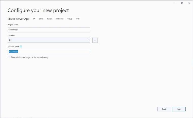 configure your new project