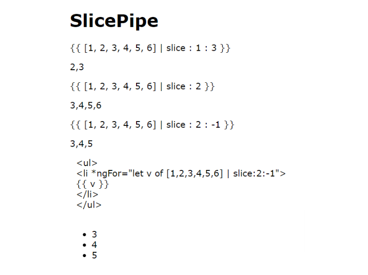 Slice Pipe