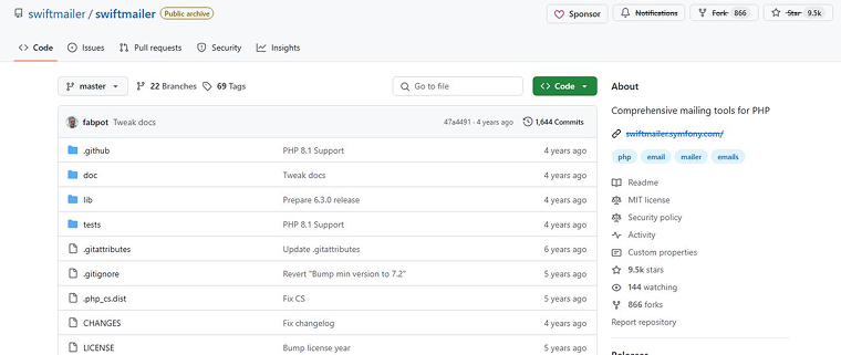 Swiftmailer Swiftmailer