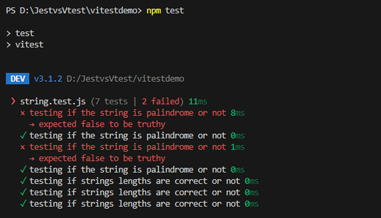 npm test npm test