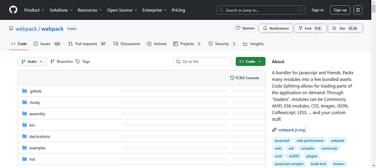 Webpack trend on GitHub Webpack trend on GitHub