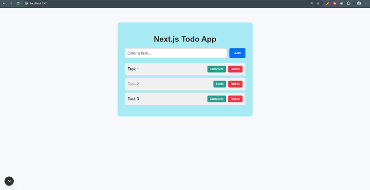 Next.js Todo App Next.js Todo App