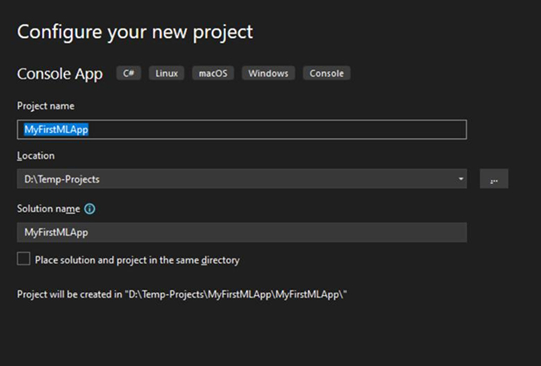 Configure your new project