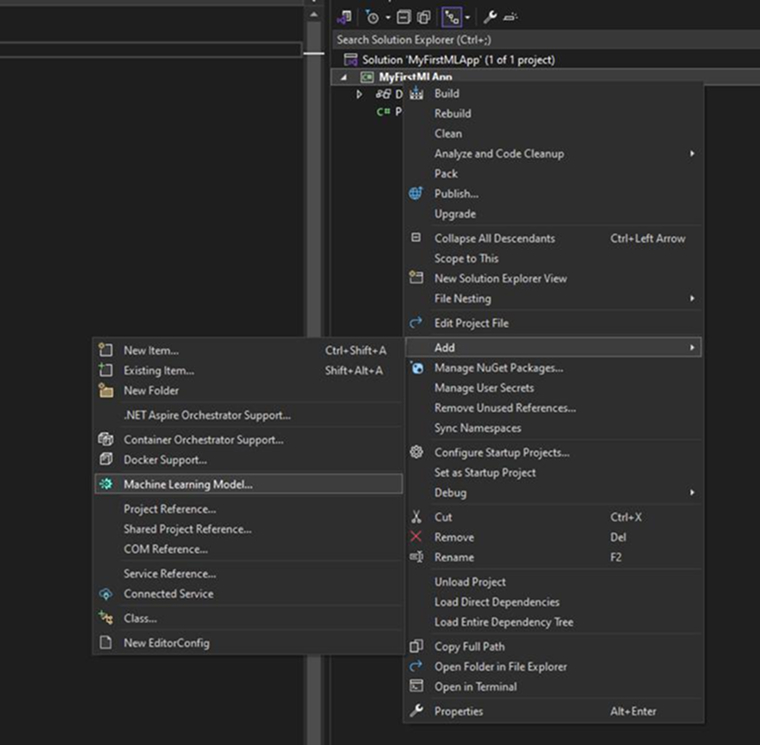 Add a Machine Learning Model