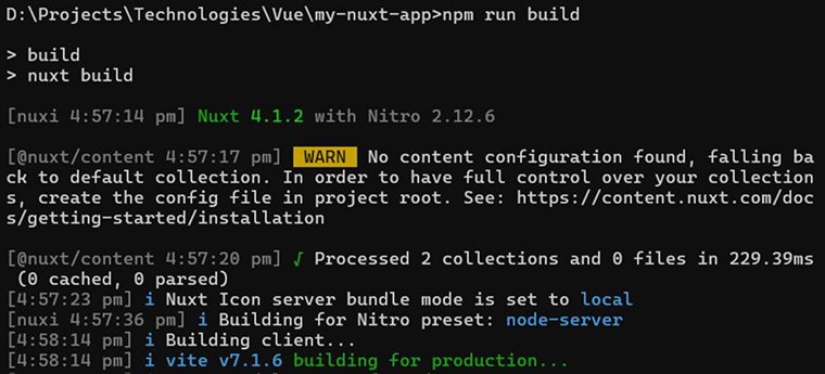 nuxt build