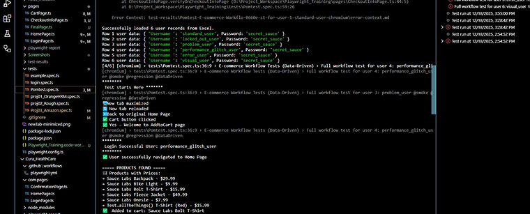 Test Pass Results Test Pass Results