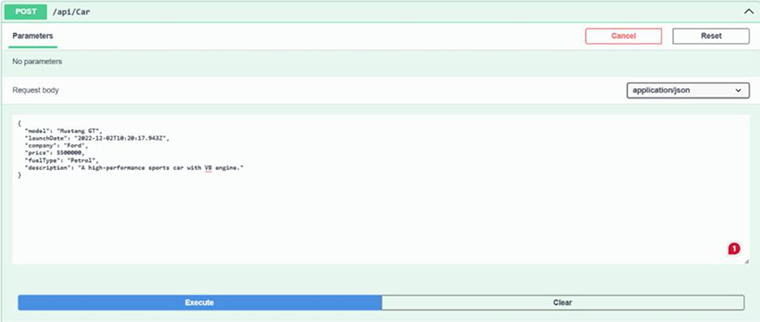 Check the DB table to confirm data inserted Check the DB table to confirm data inserted