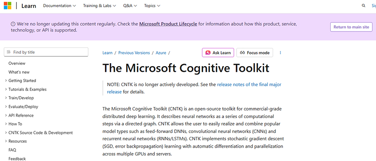 Microsoft Cognitive Toolkit (CNTK)