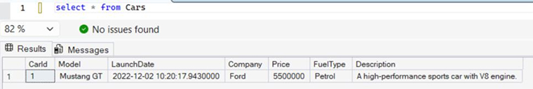 check car record in DB check car record in DB