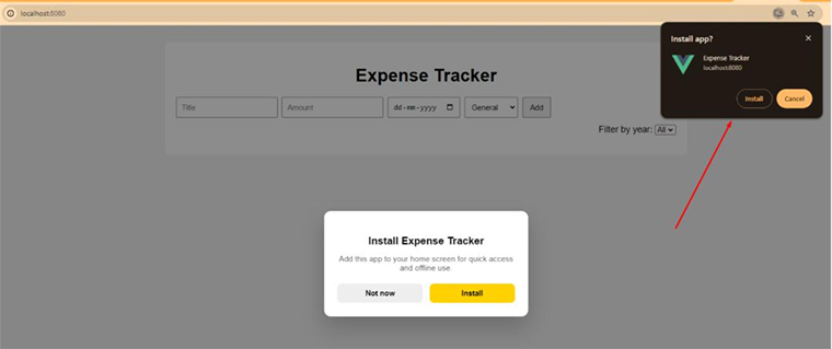 Install Expense Tracker