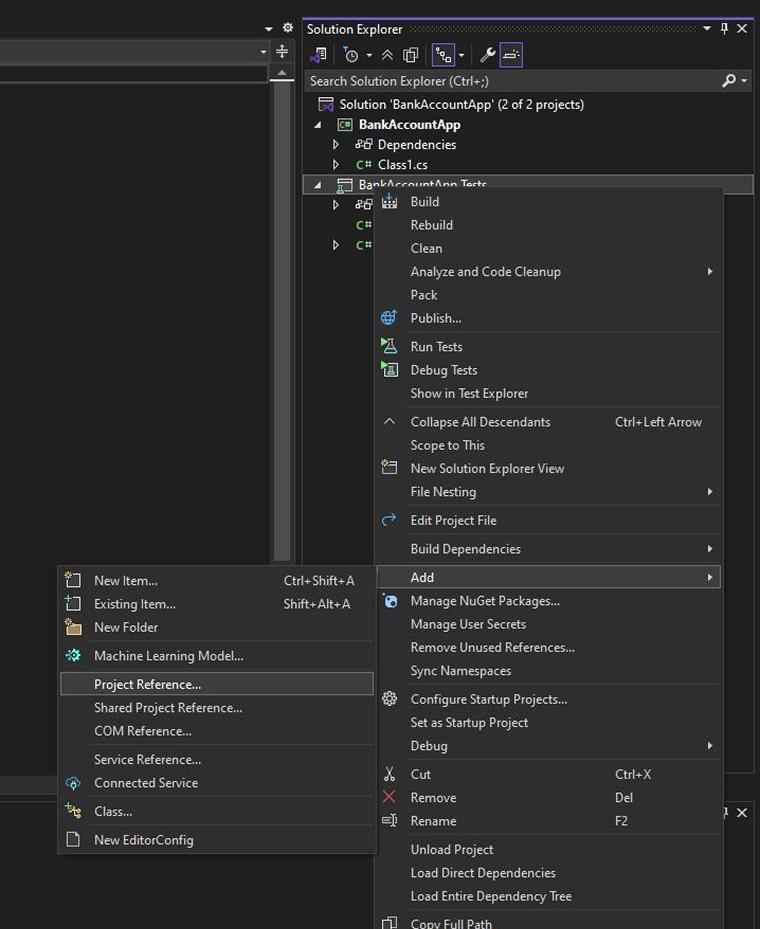Adding a Project Reference Adding a Project Reference
